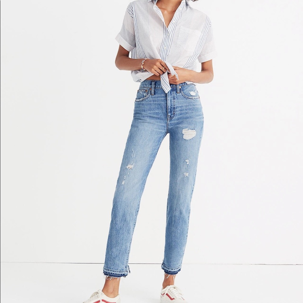 Madewell Classic Straight Jeans:Destructed Edition
